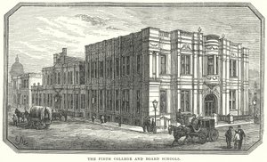 Firth College og Board Schools (gravering) av English School