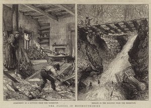Flommen i Monmouthshire (gravering) av English School