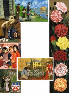 Blomstene som blomstrer: Lyse nelliker av English School