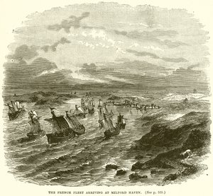 Den franske flåten ankommer Milford Haven av English School