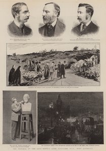 Begravelsen til avdøde Alfred Lord Tennyson, DCL, poetprisvinner (gravering) av English School