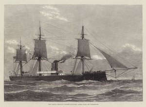 Den tyske Ironclad Grosser Kurfurst, nylig senket av Folkestone (gravering) av English School