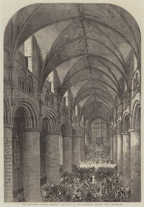 The Gloucester Musical Festival, Nave of the Cathedral, ser vestover (gravering) av English School