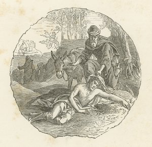 Den barmhjertige samaritan av English School