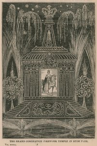 Fyrverkeri-tempelet Grand Coronation i Hyde Park av English School