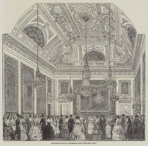 The Grand Saloon ved Devonshire House (gravering) av English School