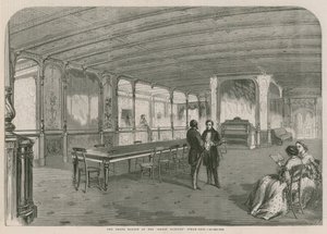 The Grand Saloon av Great Eastern dampskipet av English School