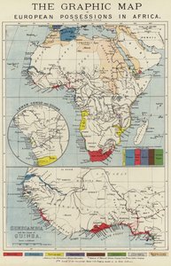 Det grafiske kartet over europeiske eiendeler i Afrika