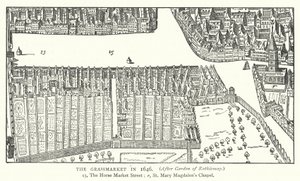 The Grassmarket i 1646 (gravering) av English School