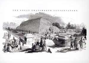 Det store konservatoriet i Chatsworth, 1844 av English School
