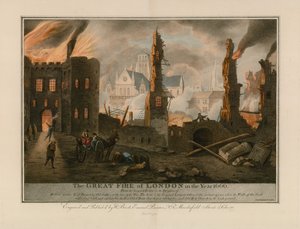 Den store brannen i London i 1666 av English School