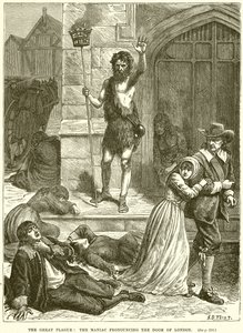 The Great Plague: The Maniac Pronouncing the Doom of London av English School