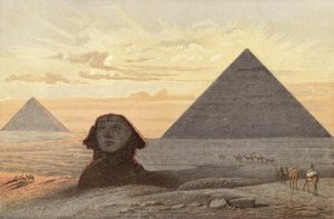 Den store sfinksen og pyramidene i Gizeh