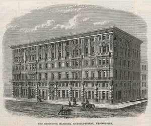 The Grosvenor Mansions, Victoria Street, Westminster, London av English School
