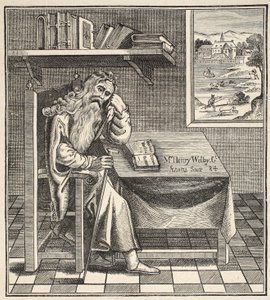 The Grub Street Hermit, fra et bilde publisert av Richardson, 1794 av English School