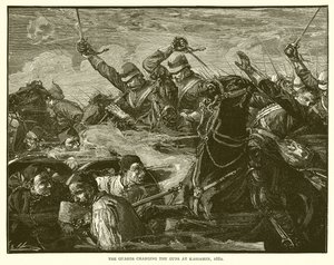 Vaktene lader våpenene ved Kassassin, 1882 av English School