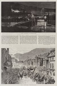 Heidelberg-festlighetene (gravering) av English School