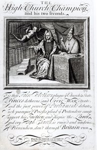 Høykirkemesteren og hans to sekunder, 1709 av English School