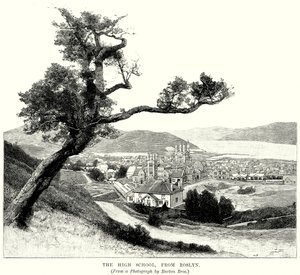 Videregående skole, fra Roslyn (gravering) av English School