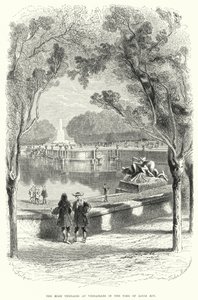 De høye terrassene i Versailles på Louis XIVs tid (gravering) av English School