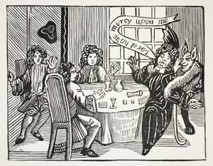 The History of Dr. John Faustus, illustrasjon fra Chapter-books of the Eighteenth Century av John Ashton, pub. 1882 av English School