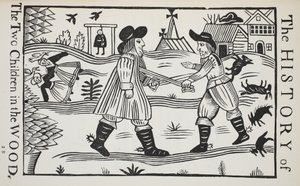 The History of The Two Children in the Wood, illustrasjon fra Chap-books of the Eighteenth Century av John Ashton, pub. 1882 av English School