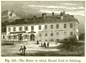 Huset der Mozart bodde i Salzburg