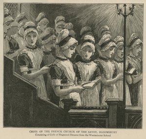 Hugenottene i England: Kor fra den franske kirken Savoy, Bloomsbury av English School
