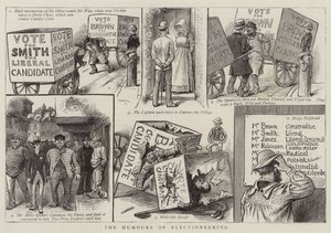 The Humors of Electioneering (gravering) av English School