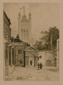 Inigo Jones Gateway og Victoria Tower på Westminster School av English School