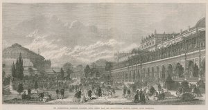 The International Exhibition Galleries, Royal Albert Hall og Horticultural Societys Gardens, South Kensington av English School