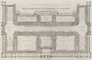 Den internasjonale utstillingen, Plan over galleriene (gravering) av English School