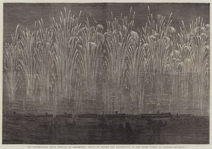 International Naval Festival i Portsmouth, Flight of Rockets og Illumination of the Allied Fleets at Spithead (gravering) av English School