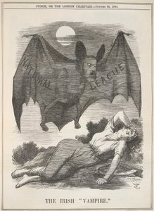 The Irish Vampire, fra "Punch", eller "The London Charivari", 24. oktober av English School
