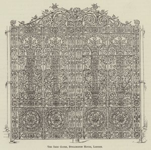 Jernportene, Burlington House, London (gravering) av English School
