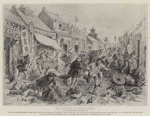 Japanerne ved Port Arthur (litho) av English School