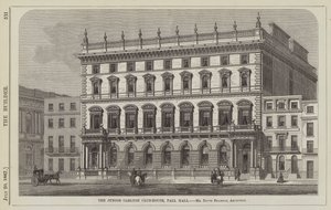 Das Junior Carlton Club-Haus, Pall Mall, Mr. David Brandon, Architekt (Gravur) von English School