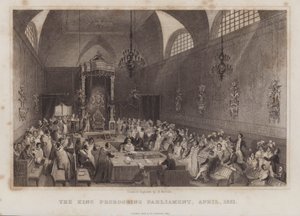 The King Proroging Parliament, april 1831 (gravering) av English School