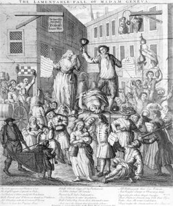 Madame Genèves beklagelige fall, 1736 av English School