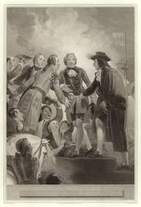 The Landing of William 3d på Torbay av English School