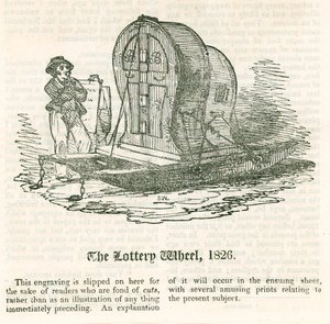 Det siste lotteriet. Lotterihjulet, 1826 av English School