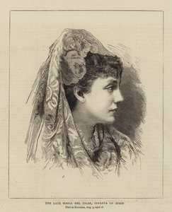 The Late Maria del Pilar, Infanta of Spain (gravering) av English School