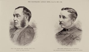 The Late Right Rev. Rowley Hill, Bishop of Sodor and Man and the Late Captain E.B.T. Vaughan, 6th Punjaub Infantry, Murdered by Dacoits in Burmah, fra The Illustrated London News, 18. juni 1887 (f.eks. av English School