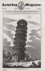Det skjeve tårnet i Pisa (gravering) av English School