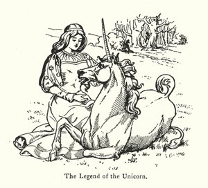 The Legend of the Unicorn (gravering) av English School