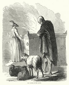 The Leper at the Altar (engraving) av English School