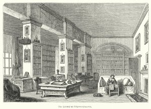 Biblioteket i Edgeworthstown (gravering) av English School
