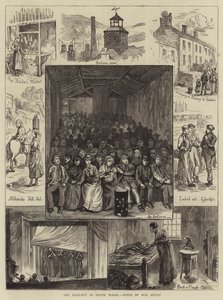 The Lock-Out i Sør-Wales, notater av kunstneren vår (gravering) av English School