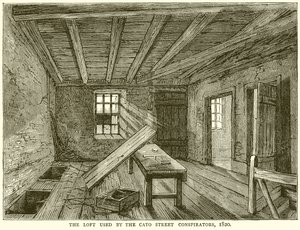 The Loft brukt av Cato Street Conspirators, 1820 av English School