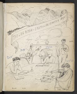 Loggboken, Seatoller, påske 1895 (penn og blekk på papir) av English School